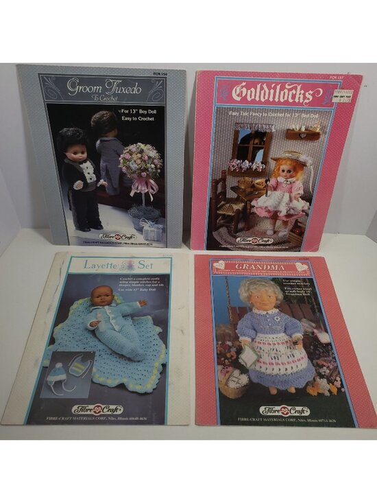 Fibre-Craft Other - Layette Tuxedo Goldilocks Grandma Crochet Patterns Fibre-Craft Dolls Clothes